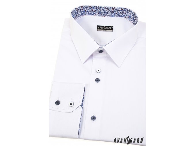 Bílá pánská slim fit košile 125-0182