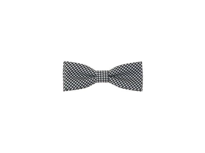 Černo-bílý bavlněný pánský motýlek se vzorem (10 cm)