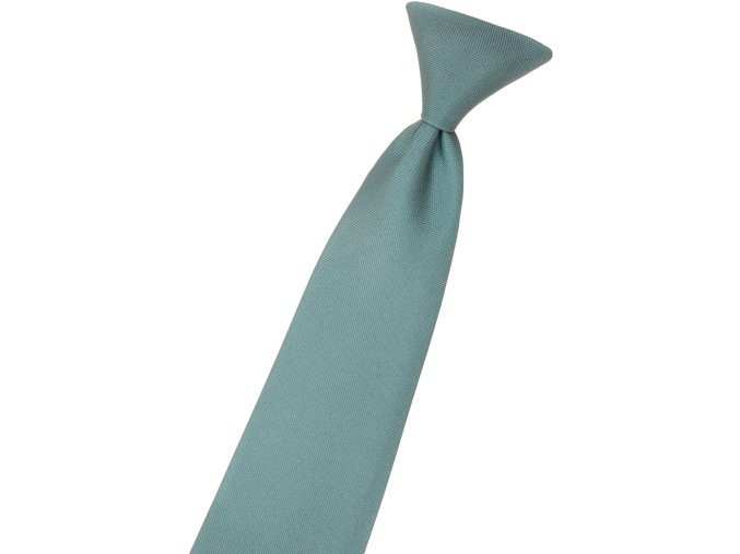 Eukalyptově zelená dětská kravata na gumičku (44 cm)