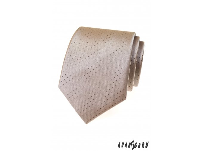 Béžová luxusní pánská kravata s jemným vzorkem