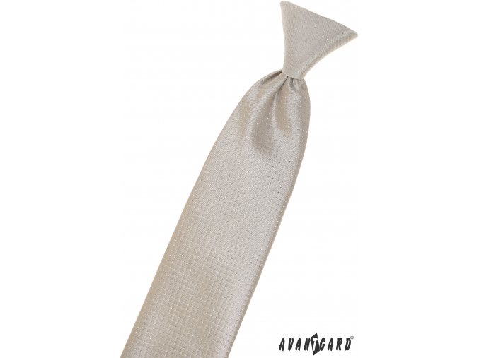 Ivory dětská kravata na gumičku se stříbrnými detaily