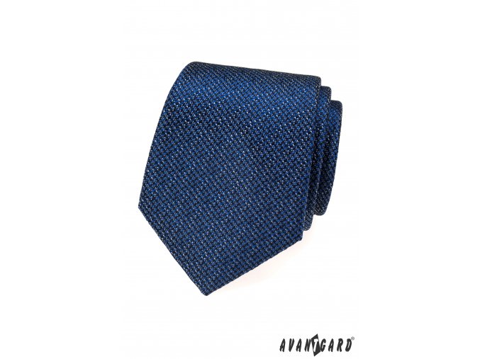 Modrá luxusní pánská kravata s prošíváním