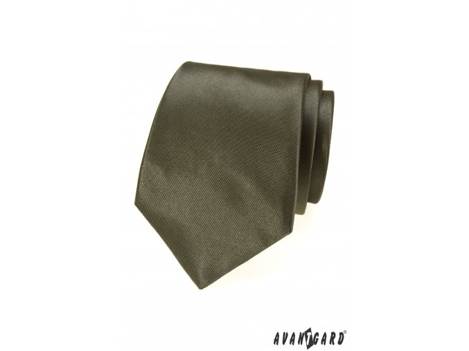 Olivově zelená luxusní pánská kravata