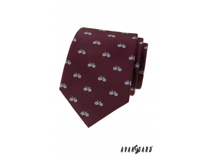 Vínová luxusní pánská kravata – Kolo
