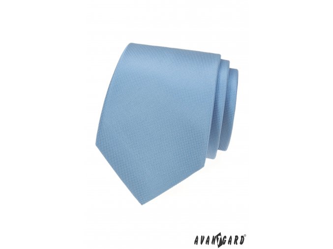 Světle modrá pánská kravata se vzorovanou strukturou