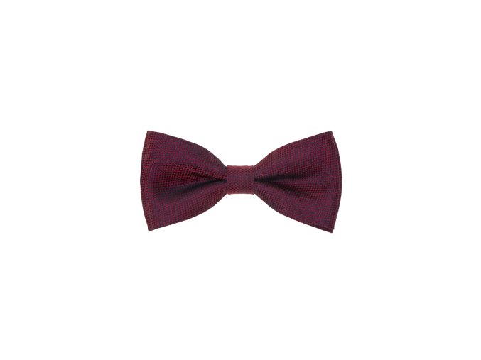 Vínový matnější pánský motýlek + kapesníček do saka
