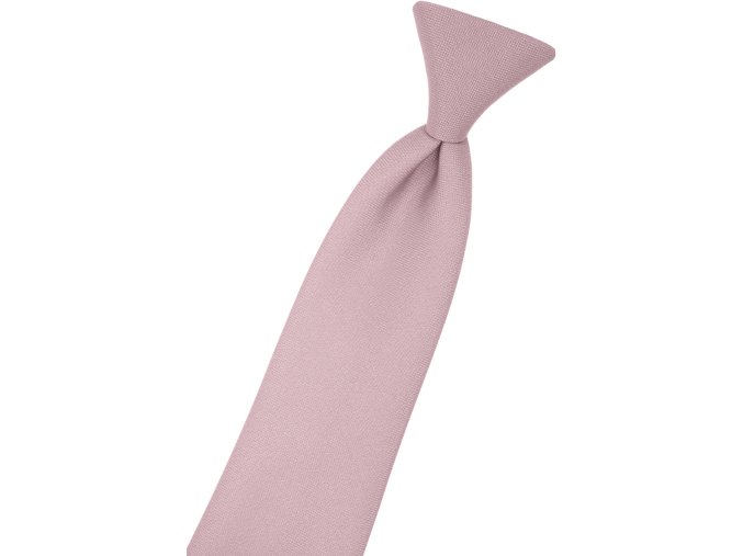 Pudrová matnější dětská kravata na gumičku (44 cm)