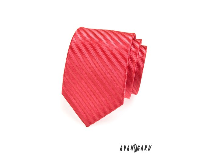 Kravata AVANTGARD 559-1412 Korálová (Barva Korálová, Velikost šířka 7 cm, Materiál 100% polyester)