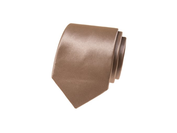 Béžová lesklá pánská kravata