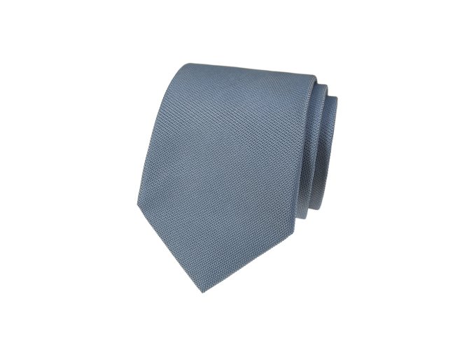 Modrá matnější luxusní pánská kravata se vzorovanou strukturou