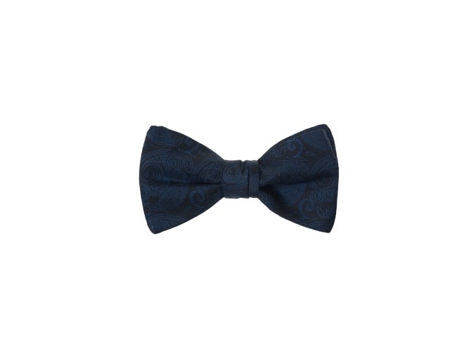 Tmavě modrý hedvábný vázací motýlek