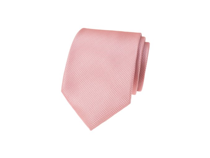 Světle pudrová luxusní pánská kravata se vzorovanou strukturou