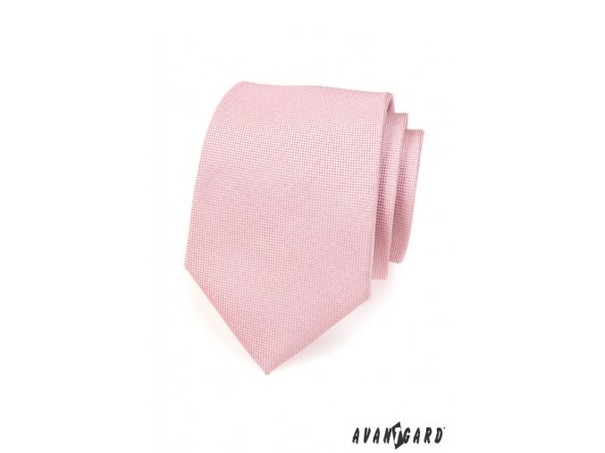 Pudrová jednobarevná kravata_