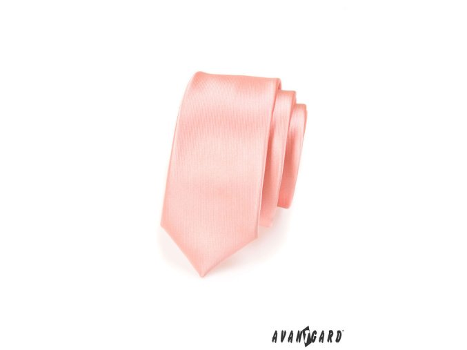 Lososová SLIM jednobarevná kravata