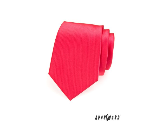 Korálová jednobarevná kravata