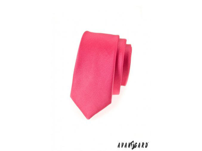 Sytě růžová SLIM kravata