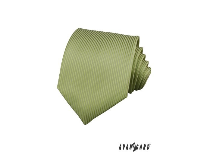 Světle zelená kravata s vertikálními proužky_