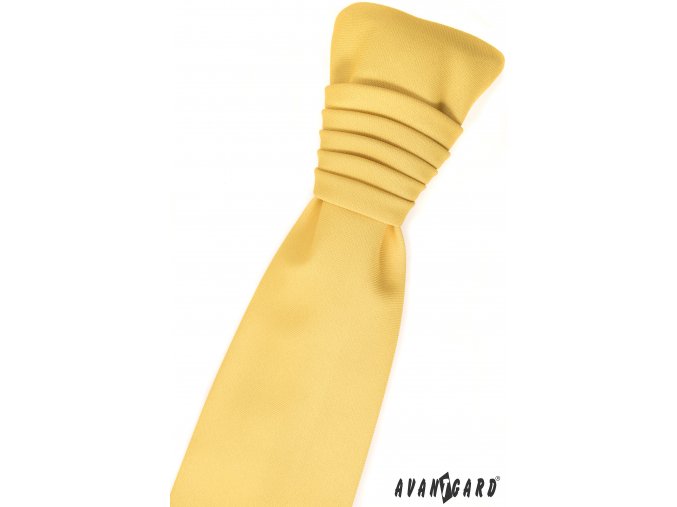 Banánově žlutá pánská regata + kapesníček do saka