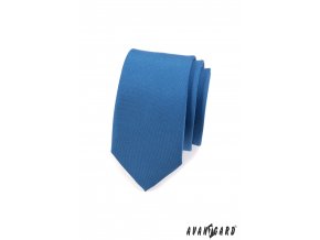 Modrá matná SLIM kravata
