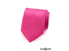 Zářivě růžová matná kravata bez vzoru