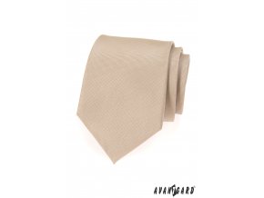 Béžová kravata bez vzoru_