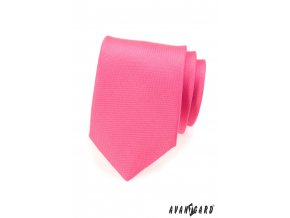 Sytě růžová matná kravata_
