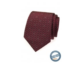 Bordó hedvábná kravata s velmi nenápadným vzorem