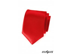 Červená luxusní kravata bez vzoru