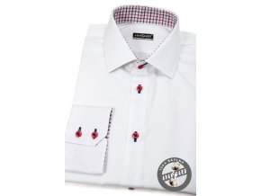 Bílá pánská SLIM FIT košile, dl.rukáv, 109-0112