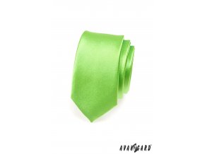 Velmi světle zelená jemně lesklá SLIM kravata