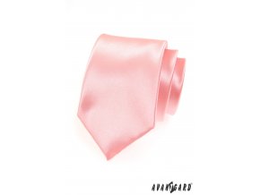 Lesklá velmi světle růžová kravata