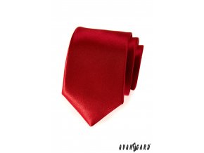 Tmavě červená jednobarevná luxusní kravata