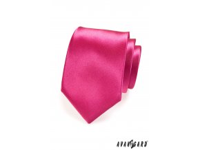 Fuchsiová luxusní jednobarevná kravata
