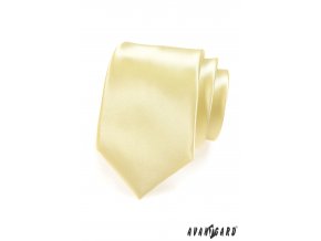 Velmi světle žlutá luxusní jemně lesklá kravata