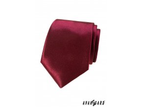 Bordó jednobarevná jemně lesklá luxusní kravata