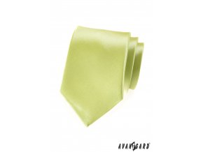 Limetková luxusní jemně lesklá kravata bez vzoru