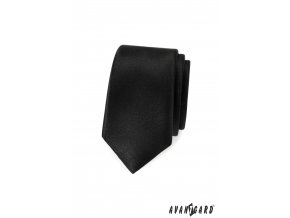 Černá jednobarevná slim kravata