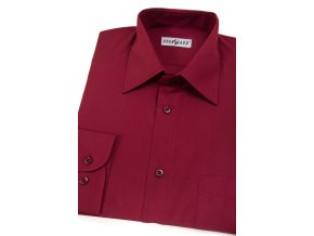 Pánská košile KLASIK 451-13 Bordo (Velikost 45/182)