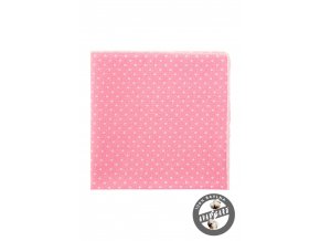 Růžový kapesníček s bílými puntíky