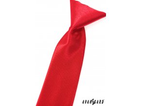 Zářivě červená chlapecká jednobarevná kravata