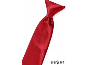 Sytě červená jemně lesklá chlapecká kravata