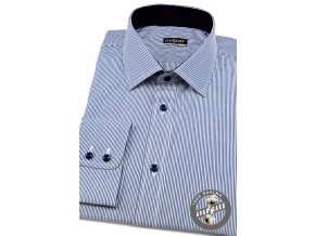 Modrá pánská slim fit košile, dl.rukáv, 109-493