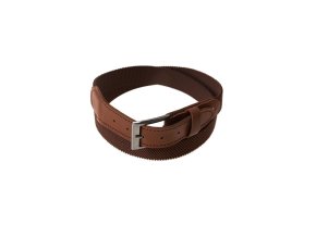 Pánský opasek 888-6363 Tmavě hnědá, tmavě hnědá kůže (Velikost 125 cm, šířka 3 cm)