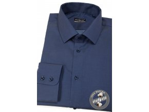 Sytě modrá pánská slim fit košile, dl.rukáv, 109-5505