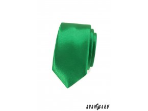 Zelená slim luxusní kravata