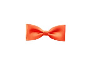 Oranžový jemně lesklý předvázaný pánský motýlek (12,5 cm)