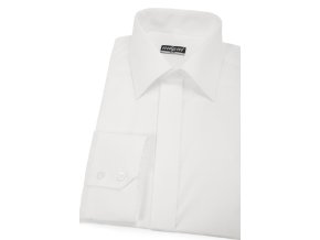 Pánská košile SLIM s krytou légou 162-224 Smetanová/Ivory (Velikost 38/182)