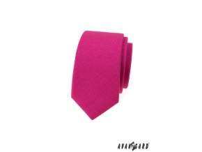 Fuchsiová matná luxusní slim kravata