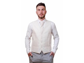 Set vesta, regata a kapesníček 552-55016 Smetanová (Velikost 56)