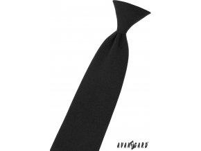 Černá matná dětská kravata na gumičku (31 cm)